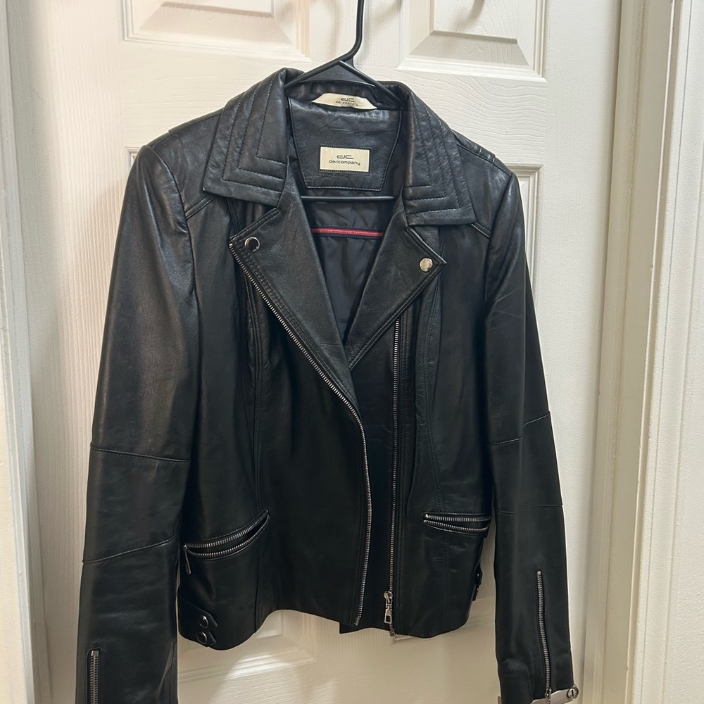 Sleek Black Leather Jacket